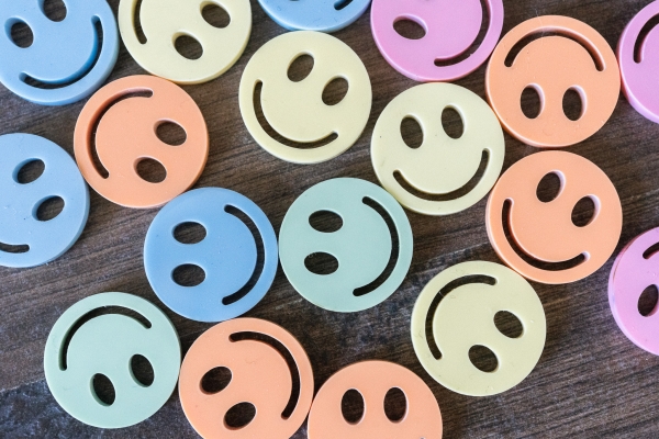 Konfetti Smiley Pastell